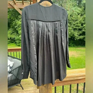 10 Crosby Derek Lam Black Pleated Blouse